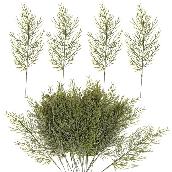 10Pcs Artificial Pine Needles Branches Fake Green Plants Pine Needles,Fake Greenery Pine Picks for DIY Garland Wreath Christmas Embellishing and Home