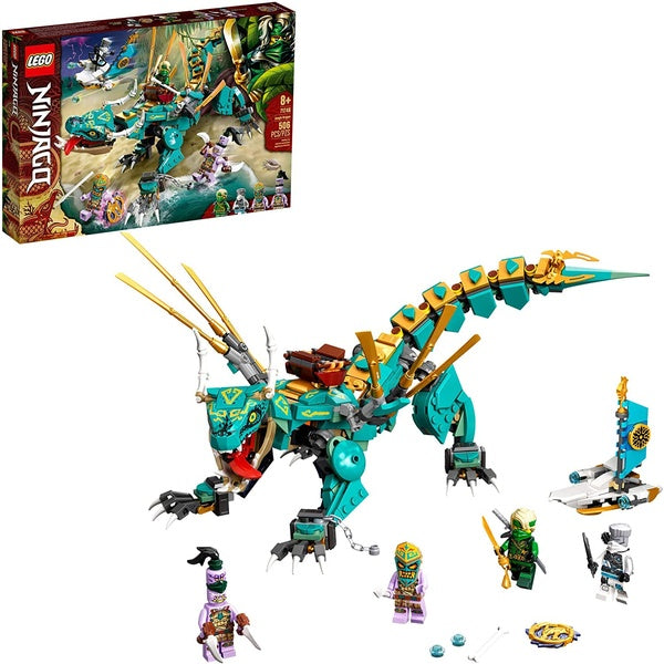 LEGO NINJAGO Jungle Dragon 71746 Building Kit; Ninja Playset Featuring Posable Dragon Toy and NINJAGO Lloyd and Zane; Cool Toy for Kids Who Love Imag