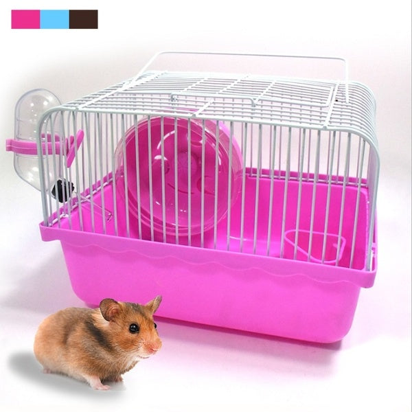 Habitat Hamster Gerbil Souris Cage Maison Niveau Bouteille D'eau Glissière De Roue