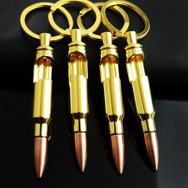 Aluminum Bullet Shape Beer Soda Bottle Opener With Key Ring Keychain Bar Tool