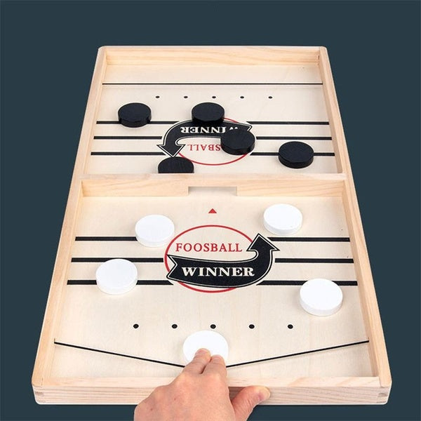 Grand jeu familial jeu de rondelle de fronde rapide jeu de Hockey planche en bois rebondissant Table d'échecs jouets pour enfants adultes jeu interac