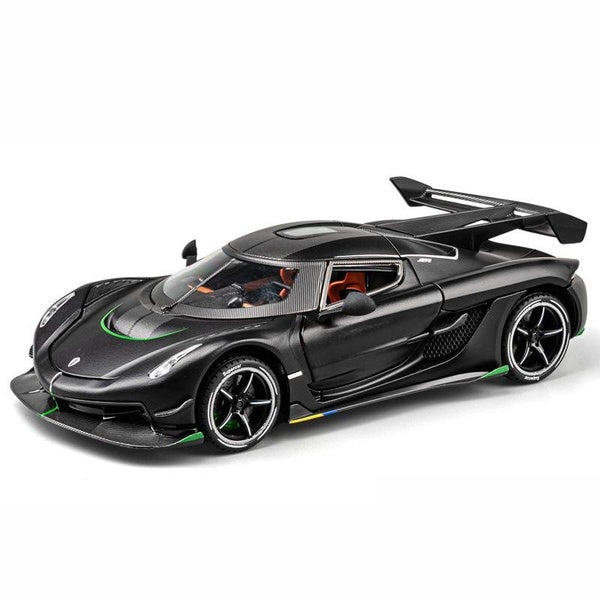 1:24 Scale Alloy Diescast Vehicle Model Car Toy for Koenigsegg Jesko Super Car Sound Light Pull Back Power Collectible Toy Kids Gift