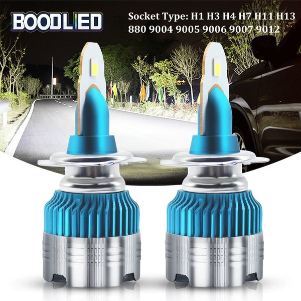 2Pcs Car Led Headlight Bulbs Waterproof H4 Hi-Lo headlight H1 H3 H7 H8 H9 H11 Car led Fog Lamps 9004 9005 9006 9007 9012 Led Headlight bulbs DC 12V C