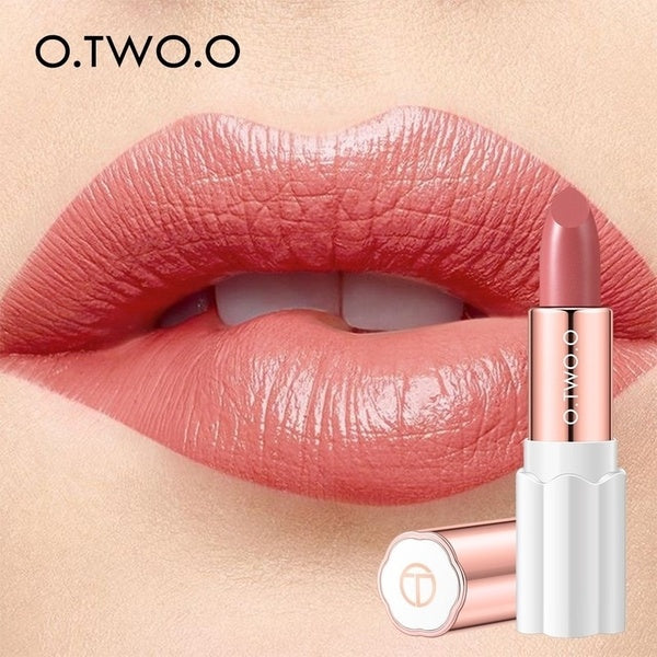 O. TWO. O Velvet Lipstick Nude Rich Color Waterproof Moisturizing Long Lasting Lightweight Lips Makuep 12 Colors