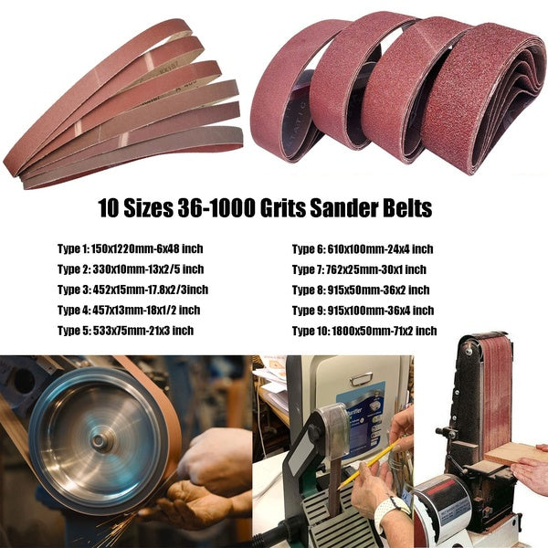 1-5-10 pièces 36-40-60-80-100-120-150-180-240-320-400-600-800-1000 grain 10 tailles différentes bois métal plastique meulage bandes abrasives polisse