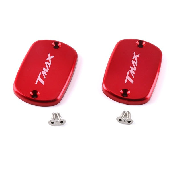 1 Pair CNC Aluminum Motorcycle Brake Fluid Fuel Reservoir Tank Cap Cover For TMAX 530-500 T-MAX 530-500 TMAX530 TMAX500
