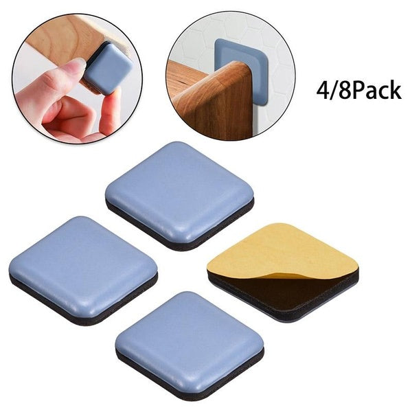 Square PTFE Furniture Sliders, Adhesive Self Stick for Carpet 4-8pcs 1 3-16-Inch-30mm x 6mm