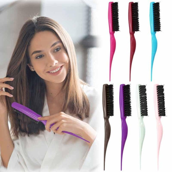 1PC Three Row Salon Teasing Back Hair Brushes Nylon Teasing Comb Hairbrush Extension Hairdressing Styling Tools DIY
