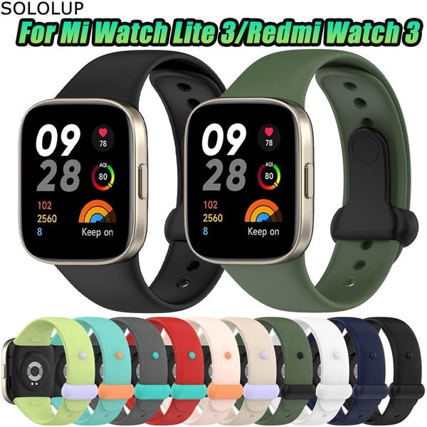 SOLOLUP Band for Redmi Watch 3 for Mi Watch Lite 3 Silicone Sport Soft Replacement Wristband Belt Bracelet Accessories Strap for XiaoMi Redmi Watch 3 Matron Inn