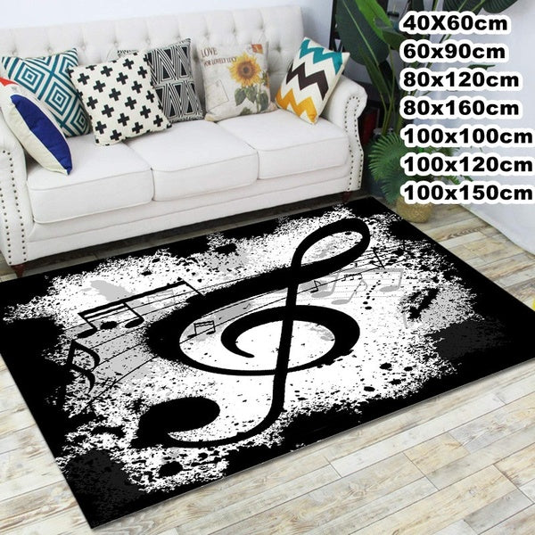 Music Notes Carpets Kids Crawling Carpets Living Room Tea Table Mats Bedroom Rug Washable Floor Mats Household Area Mat 7 Sizes 40X60cm-60x90cm-80x12