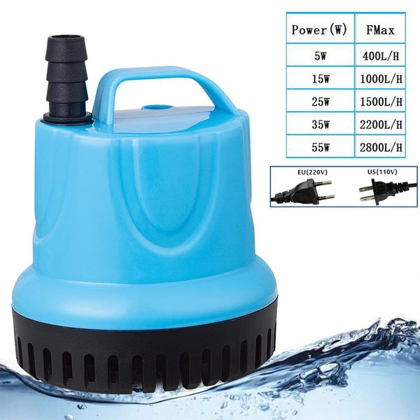 110V 220V Water Pump Fish Tank Submersible Pump Bottom Suction Pump Water Change Pump Bottom Filter Manure for Aquarium