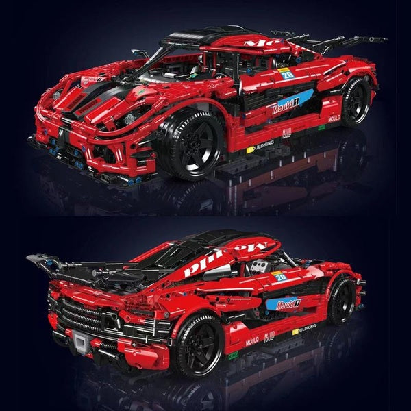 New MOC 3063pcs Red Super Racing Sport Car Model Building Block Brick Educational Assembly Toy Children Boy Gift