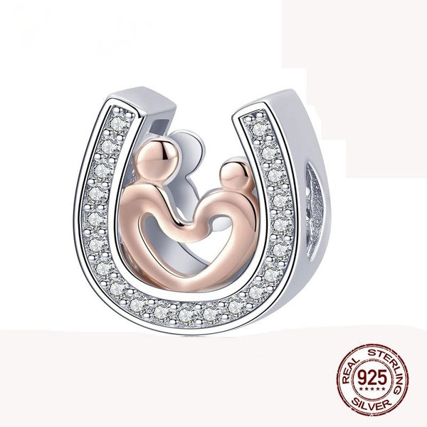 Original Diy Necklace Pendant Accessories 925 Sterling Silver Platinum Plated Charms European Czech Rhinestone Beads for Bracelets