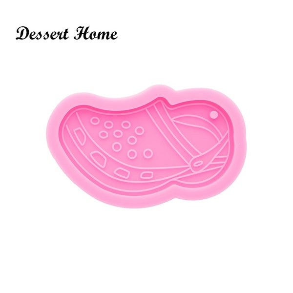 DY0910 Super Shiny Flip Flop Molds, Silicon Mold for Resin Jewelry, DIY Jewelry Craft Tool Casting, Shoe Chocolate Polymer Clay Mould