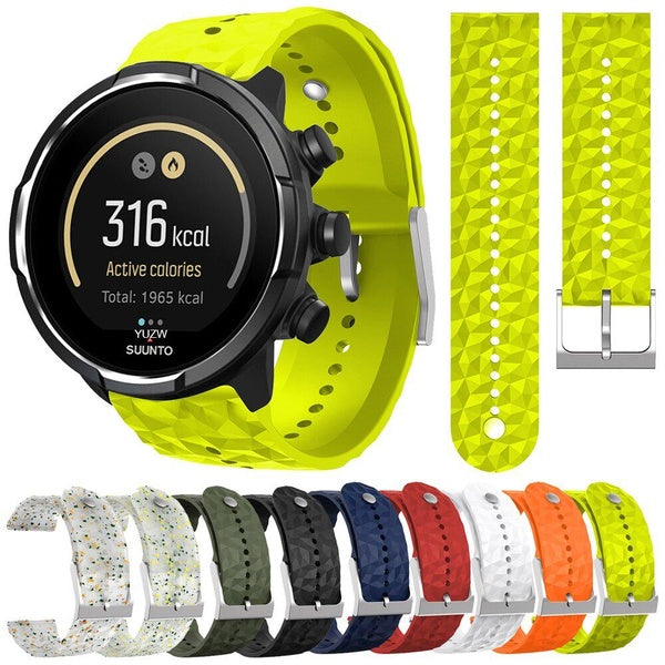 Bracelet de montre en Silicone 24mm pour suunto 7 9 Baro D5 Spartan sport poignet hr Bracelet de remplacement Correa Bracelet de montre intelligente