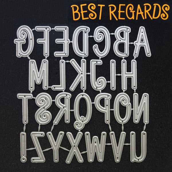 Lovely Design Capital Letters Uppercase Alphabet Craft Metal Cutting Dies For Scrapbooking Template Embossing