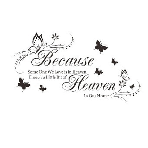 New Brand SWETOR home decoration wall decals decorative 95*52cm because someone we love is in heaven creative removable vinyl wall sticker mural art