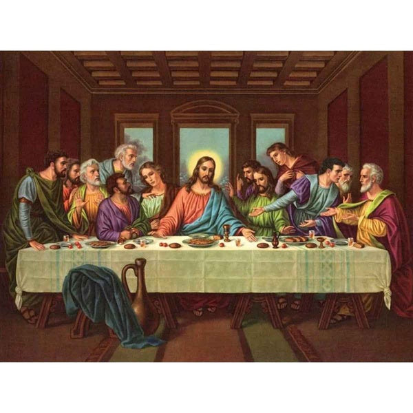 The Last Supper DIY 5D Diamond Painting by Number Kits Painting Cross Stitch Full Drill Crystal Rhinestone Embroidery Pictures Arts Craft for Home Wa