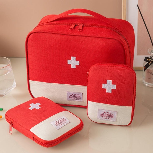3pcs First aid kit, a Small First aid kit Designed for Home Emergency Care, Camping, Hiking, Backpacking, Vehicles, Outdoor and School. Three Pieces