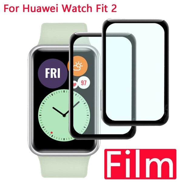 Protecteur d'écran en film de verre pour Huawei Watch Fit 2 Smartwatch Soft 9D HD Couverture incurvée entièrement trempée fit2 Accessoires pour montr