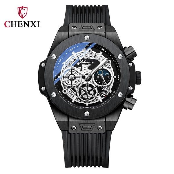 CHENXI marque de luxe hommes montres mode automatique Date grand cadran Quartz montre-bracelet pour hommes décontracté étanche lumineux chronographe