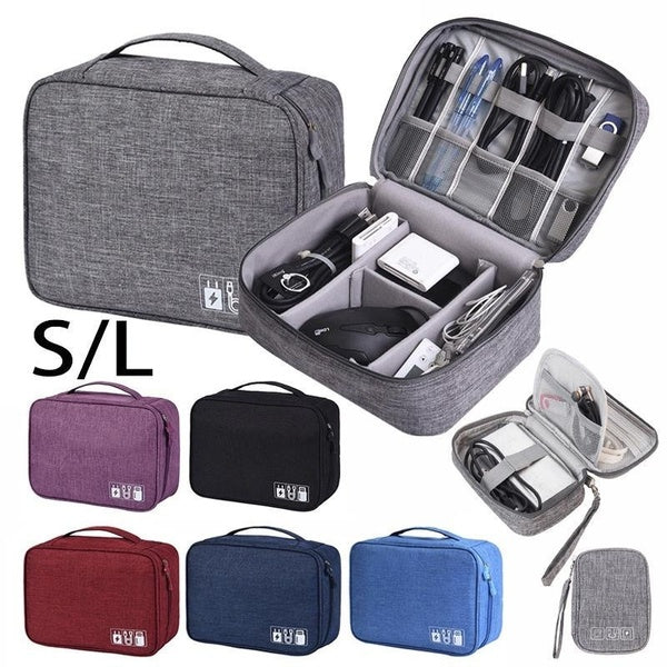 Sac de rangement S-L câble de données multifonctionnel sac de rangement étanche Portable numérique USB Gadget organisateur boîte batterie externe cas