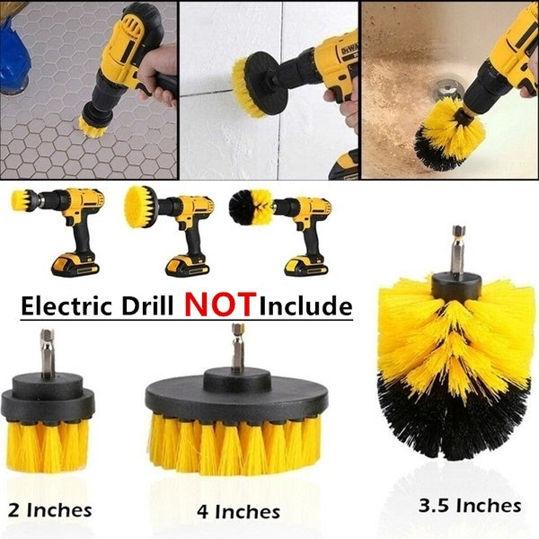 2-3.5-4 inch Electric Drill Brush Drill Grout Power Scrubber Turbo Cleaning Brush Bathroom Kitchen Cleaning Brush Electric Scrubber Scrub Bit