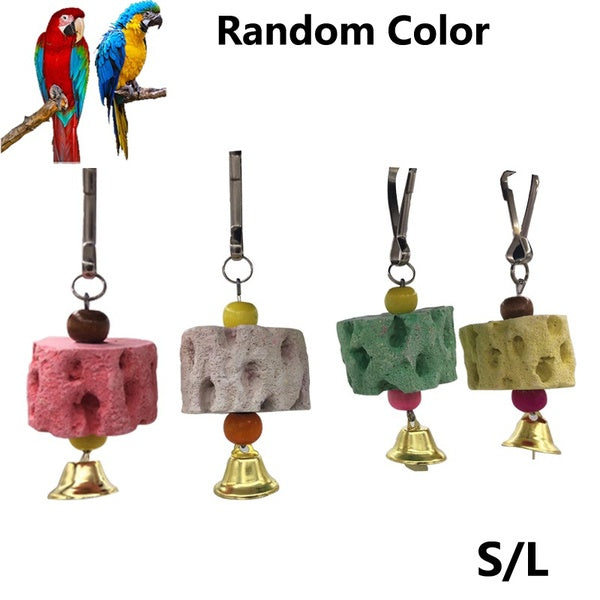 Nouveau perroquet bouche meulage Blah pierre oiseau jouet molaire pierre Cage jouets perruche calopsitte perruche produits oiseaux de compagnie fourn