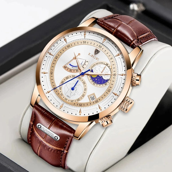 LIGE nouvelle montre de Sport militaire hommes Top marque de luxe hommes montre mode affaires automatique Date Quartz montres-bracelets pour hommes +