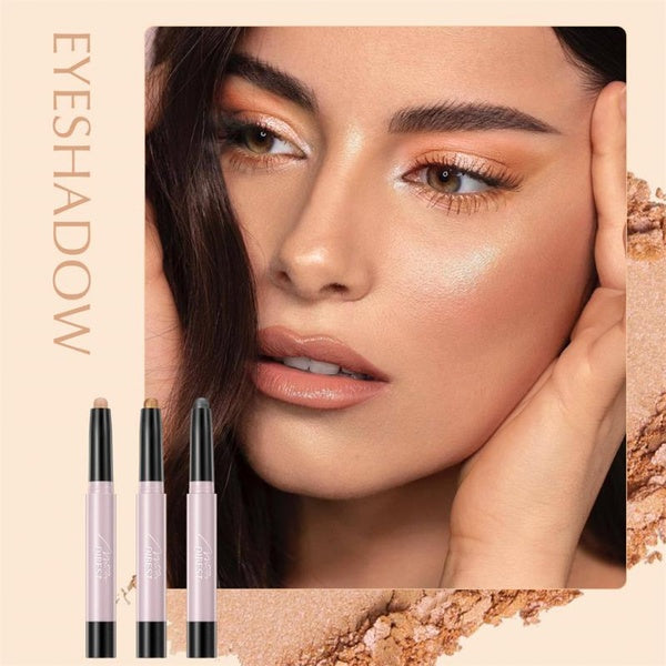 12 couleurs Mat Fard À Paupières Bâton Étanche Cosmétique Ombre À Paupières Stylo Surligneur Couché Silkworm Crème Crayon Glitter Femmes Beauté Maqui