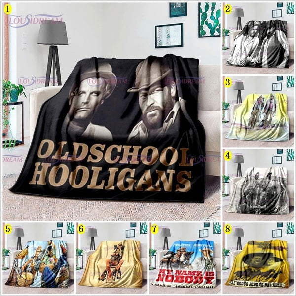 Bud Spencer Terence Hill Throws Throws Blankets Kids Super Soft Warm Flannel Blanket Suitable for Bedroom Livingroom Warm Blanket