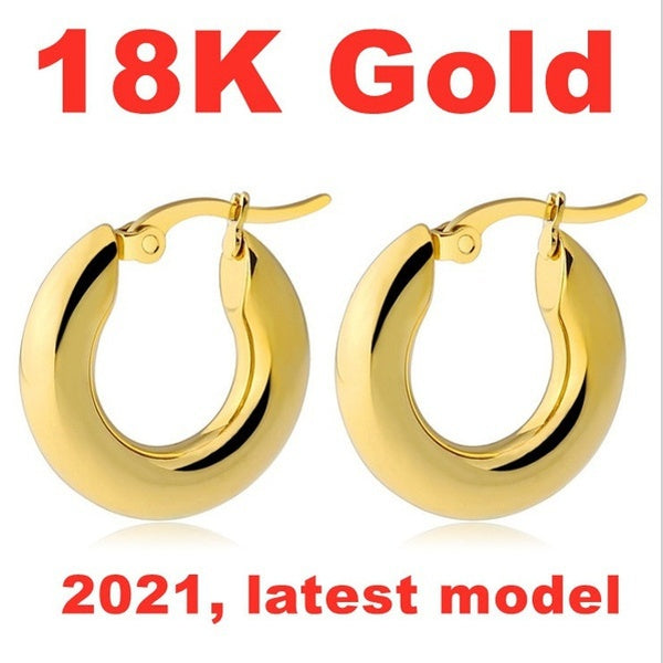 Boucles d'oreilles pendantes en or jaune massif 18K en or blanc pour bijoux pour femmes