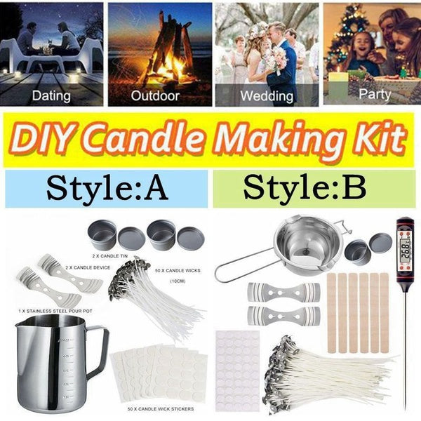 DIY Candle Making Kit Candles Pouring Pot Craft Tool Kit（2 Styles）