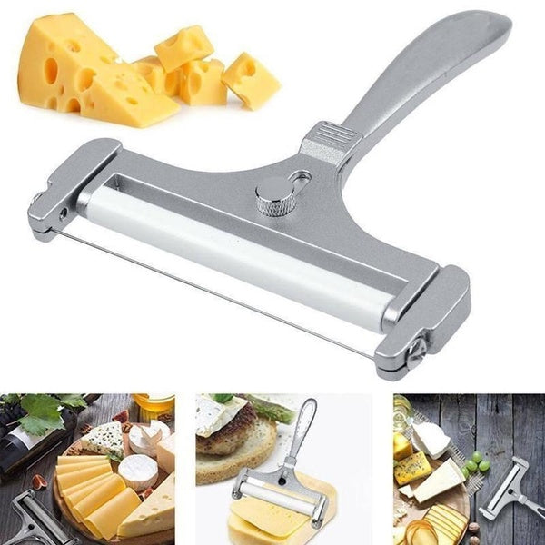 Trancheur de fromage à épaisseur avec fil métallique en alliage d'aluminium, Gadget de cuisine, outil de grattoir à beurre manuel réglable 1 pièces