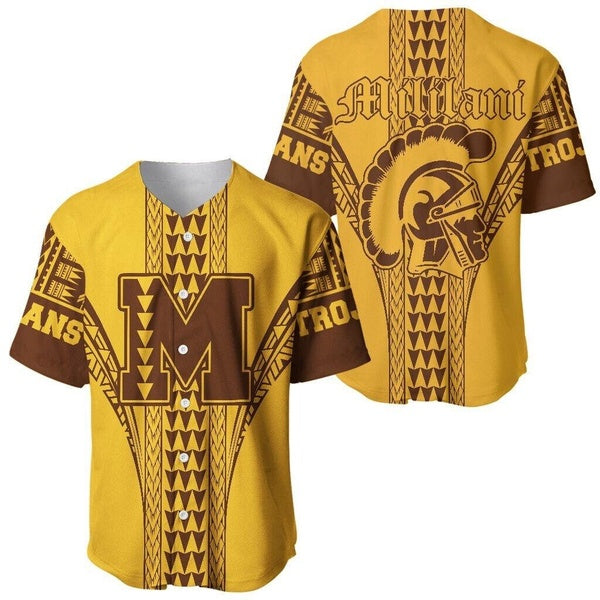 Hawaii Mililani Polynesian Baseball Tee Jersey Shirts 3D For Men Women