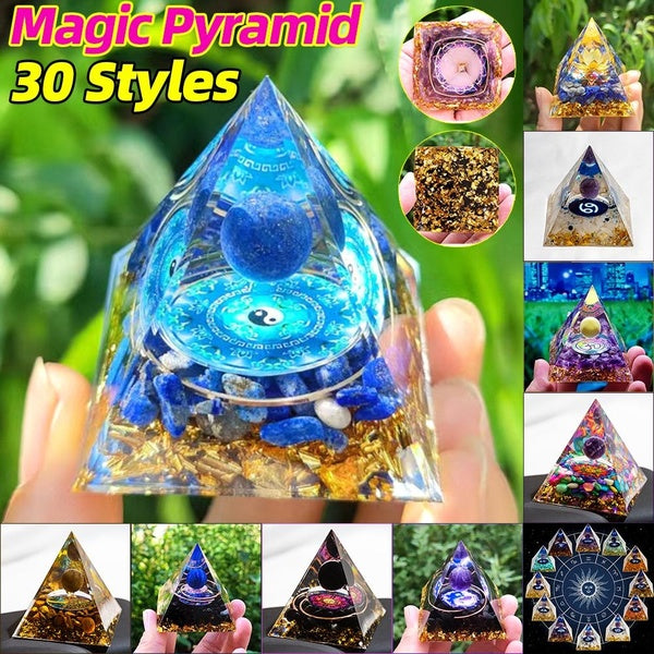 Pyramid Crystals 30 Styles Magic Art Amethyst Crystals Sphere Constellation Natural Quartz Cristal Decor Stone Orgonite Energy Healing Reiki Yoga Med