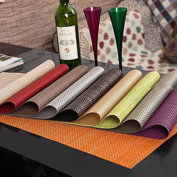 6 pièces-lot napperon en PVC antidérapant et à isolation thermique pour Table à manger tapis de Table antidérapant accessoires de cuisine OK 1068