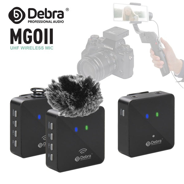 Debra MGO Portable Lavalier Interview Recording Wireless Microphone For Smartphone DSLR Camera Interview Live Broadcast DV Vlog