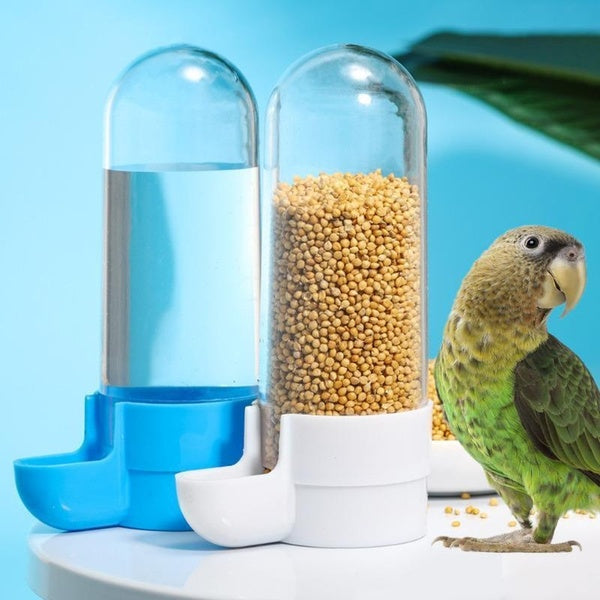 Pet Bird Water Feeder Parrot Water Dispenser Bird Cage Suspended Automatic Water Dispenser Parrot Food Box Automatic Feeding Bird Cage Accessories
