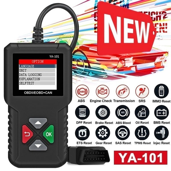 Code Reader Car Diagnostic Tool Full Obd2 Scanner Check Engine Light Vehicle Code Reader for O2 Sensor EVAP Systems Upgraded Graphing Battery State a