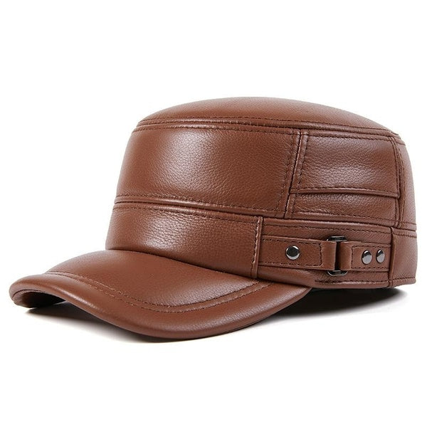Casquette de Baseball en cuir véritable pour hommes, chapeau à la mode, nouveau Style, béret en cuir souple, ceinture de camionneur