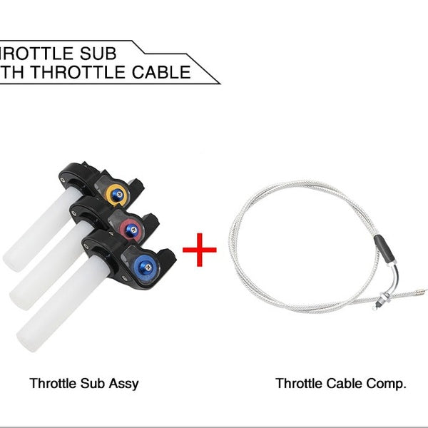 22mm-7-8'' Motorcycle Parts Visual Throttle Grips Settle & Throttle Cable For Motorcycle Pit Dirt Bike Motocross ATV