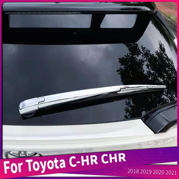For Toyota C-HR CHR 2018 2019 2020 2021 ABS Chromed Car Rear Trunk Window Wiper Arm Blade Cover Overlay Nozzle Trims