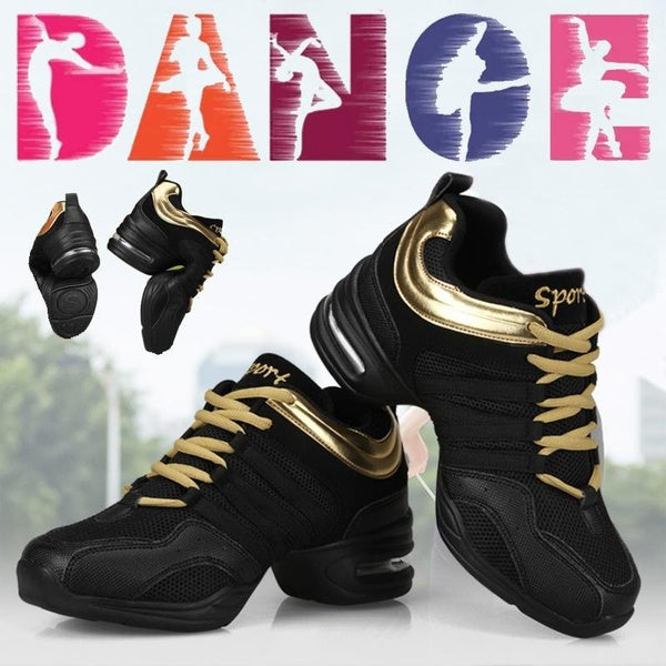 New Womens Breathable Dance Shoes Mesh Jazz Shoes Women's Casual Fitness Shoes Soft Soles Sneakers