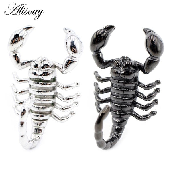 Alisouy 1PC Stainless Steel Animal Scorpion Ear Weights Heavy Expander Stretcher Plugs Gauges Earrings Body Piercing Jewelry
