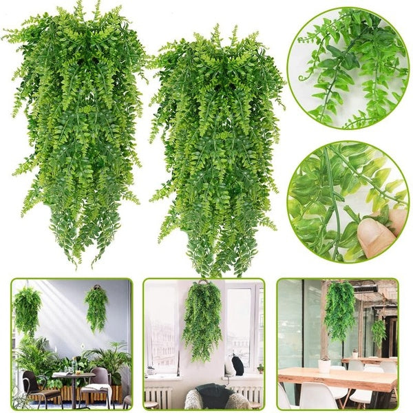 Artificial Plants Vines Wall Hanging Simulation Rattan Leaves Branches Green Plant Ivy Leaf Home Wedding Decoration Plant-Fall