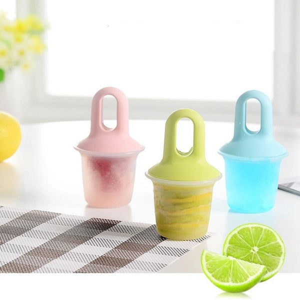 1PC DIY Ice Pop Maker Tube Tray Popsicle Mold Ice Cream Yogurt Mould with Lids Children Gift Random Color OK 0437