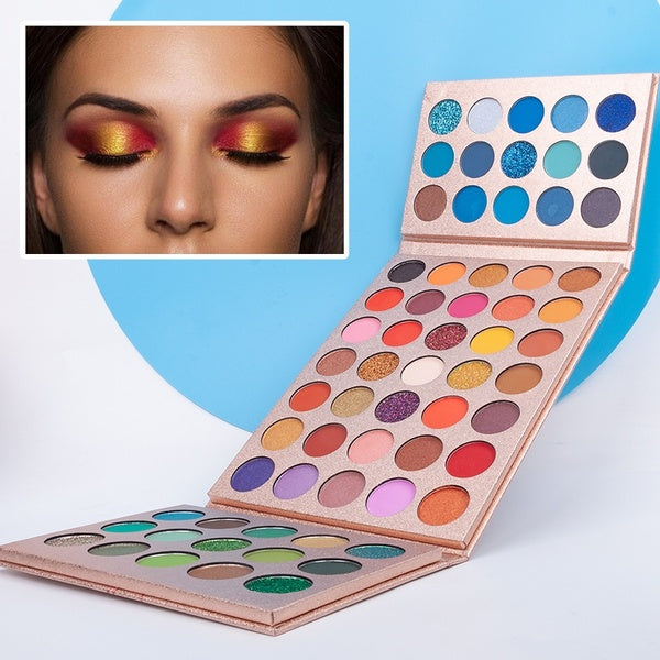 65 Color Professional Eyeshadow Palette Matte Shimmer Eye Shadow Long Lasting High Pigmented Cosmetic Palette Colorful Eye Makeup