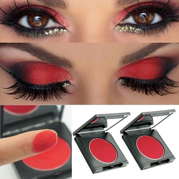 Matte Red Eyeshadow Easy To Wear Makeup Eye Shadow Cosplay Stage Makeup