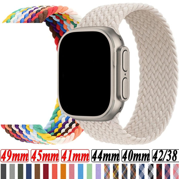 Elastic Nylon Strap Band for Smart Watch Ultra 2-Ultra 49mm 9 8 7 41mm 45mm,Soft Breathable Sport Accessories Blet Bracelet for SmartWatch Series 6 S